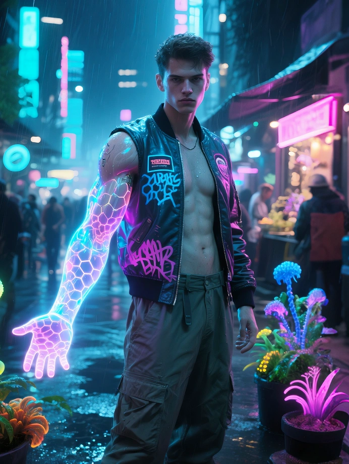 neon arm boy