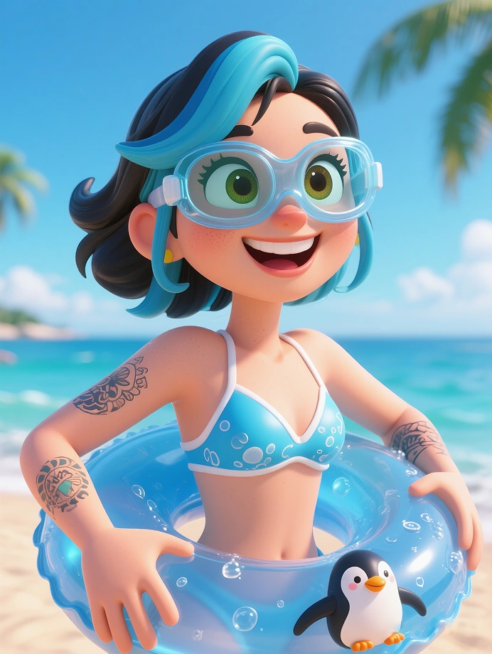 summer beach girl