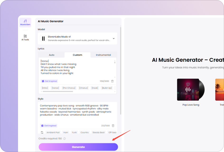 generate music