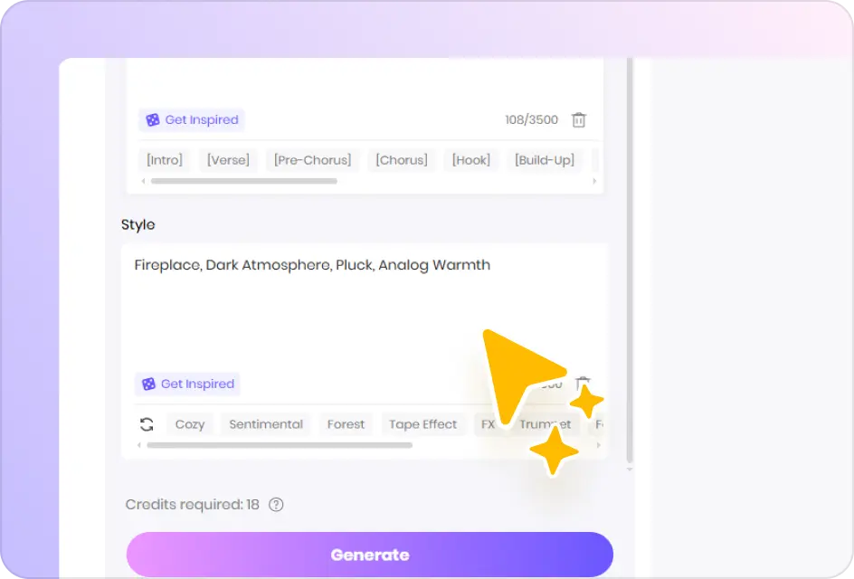 input lyrics of get inspiration