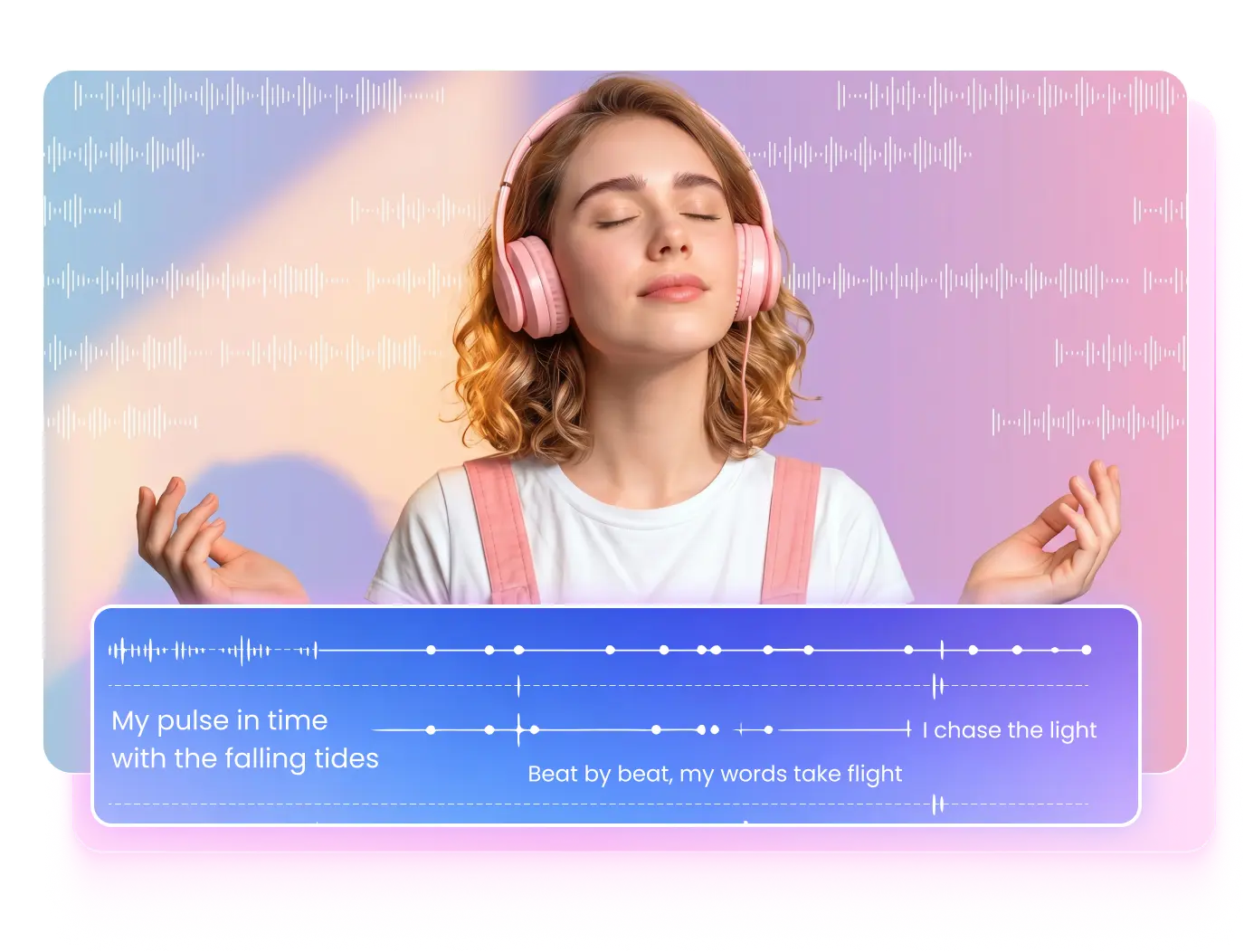 precise lyric-to-beat alignment