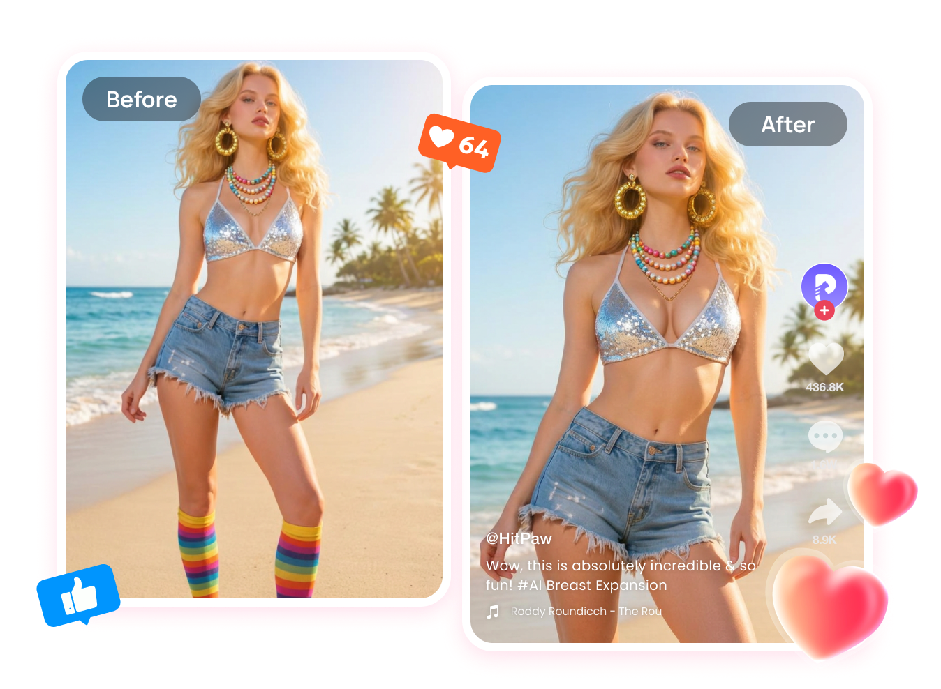 ai breast expansion social content