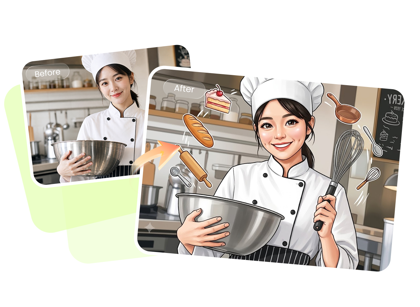 AI caricature trend artwork for social media profiles and creative content