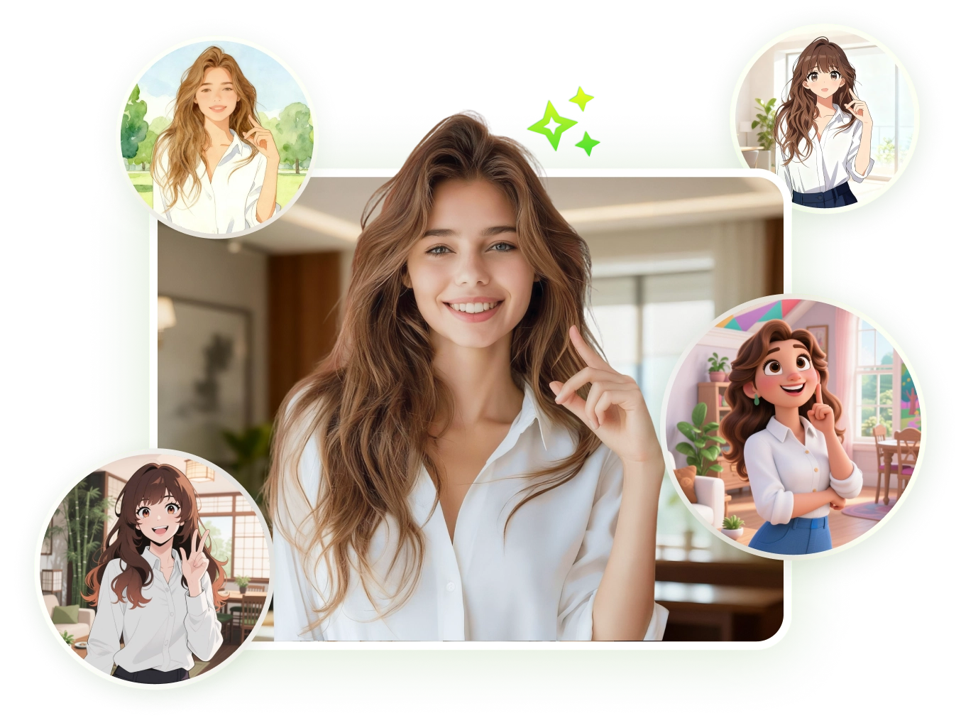 Create Various Style AI Girls from Photo