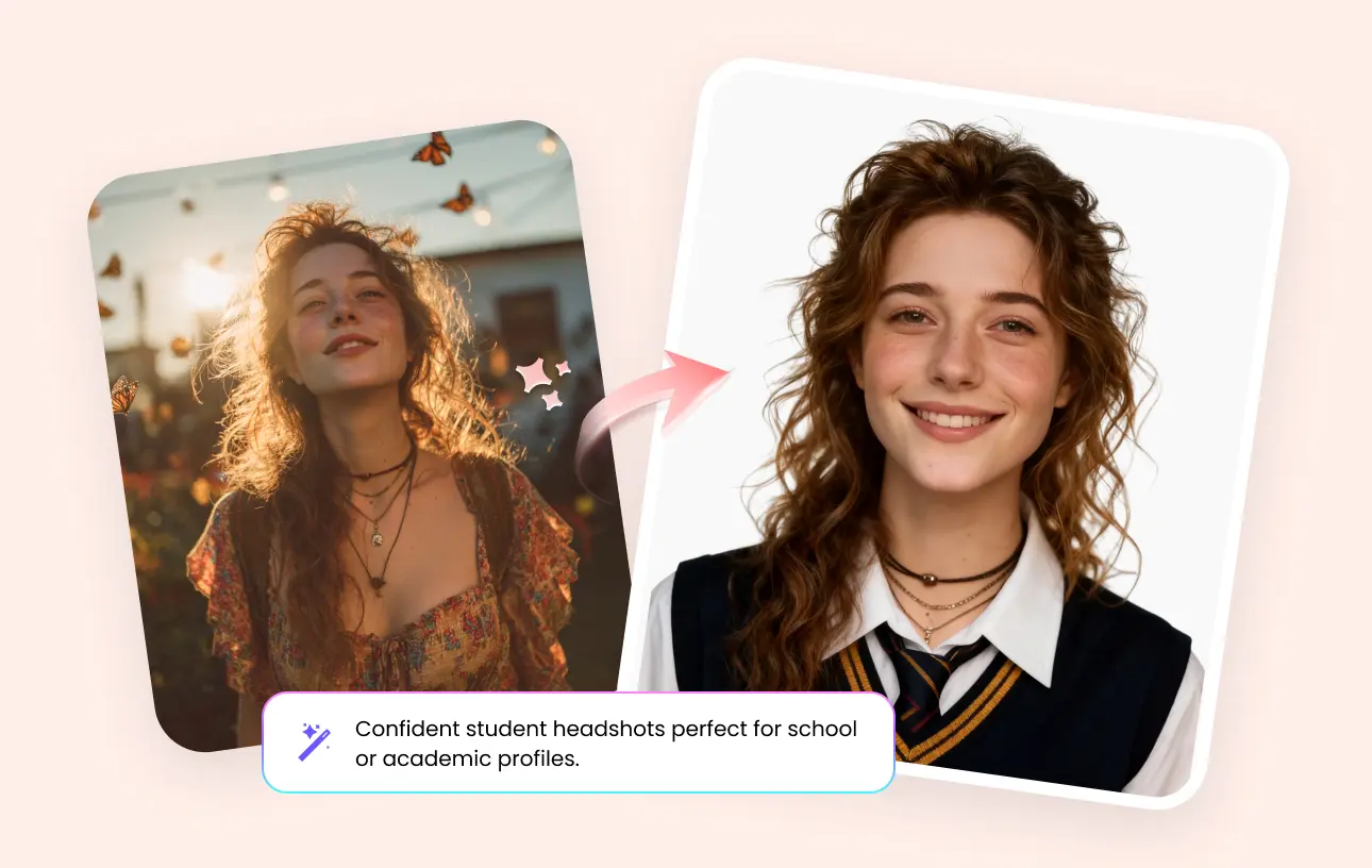 Student headshots perfect for school
                          or academic profiles