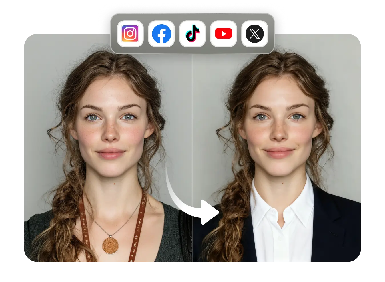 Turn selfies into studio AI headshots for social media