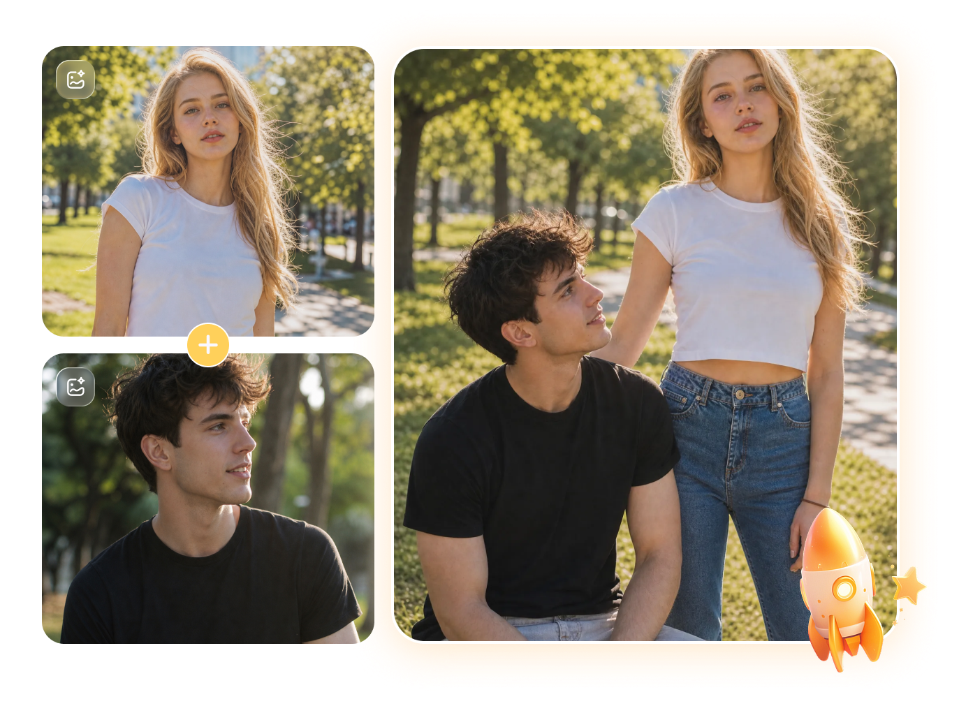 person photo combine