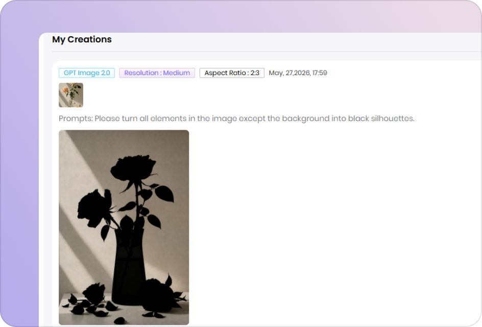 generate silhouette image