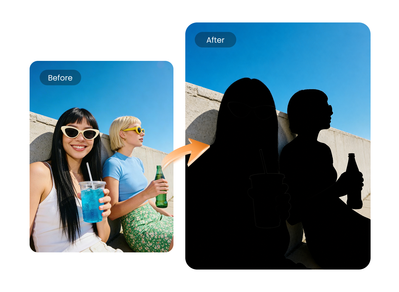 image to silhouette image