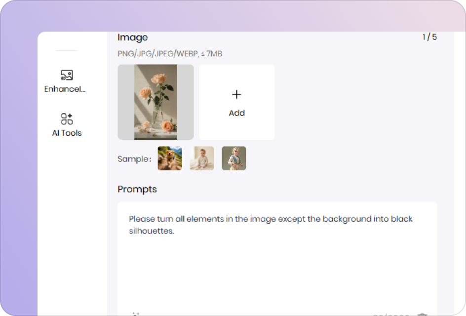 input image and prompt