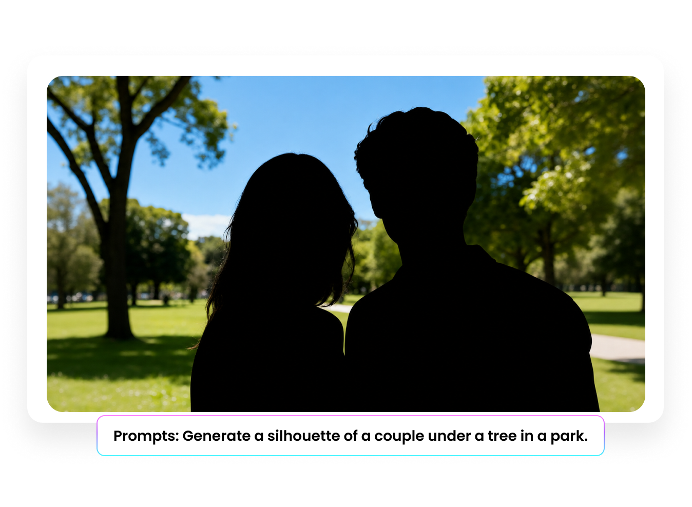 text to silhouette image