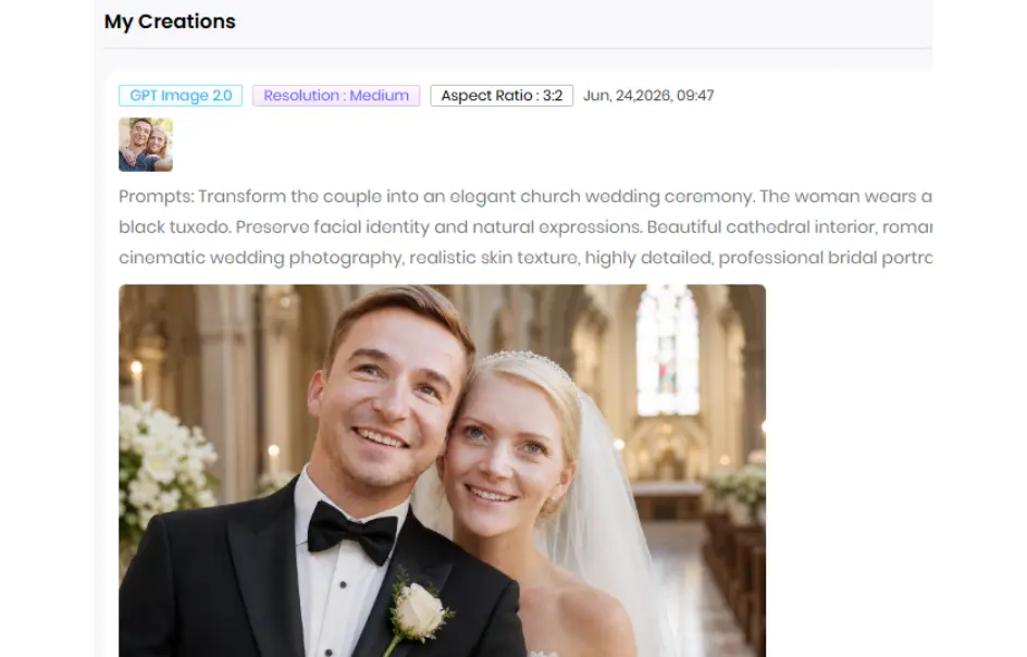Generate & Download Your AI Wedding Photos Instantly