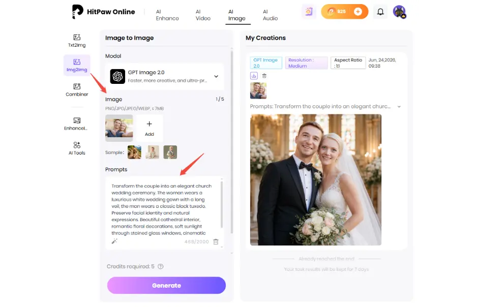 Upload Photo & Choose Your Ideal Wedding Style