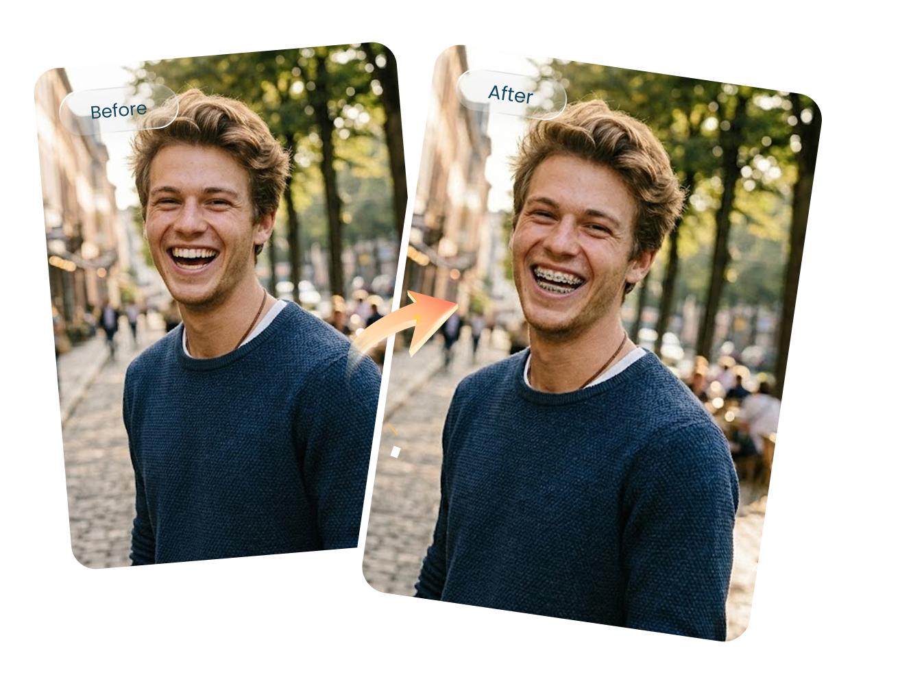 Create realistic braces effects instantly using a simple AI braces filter prompt