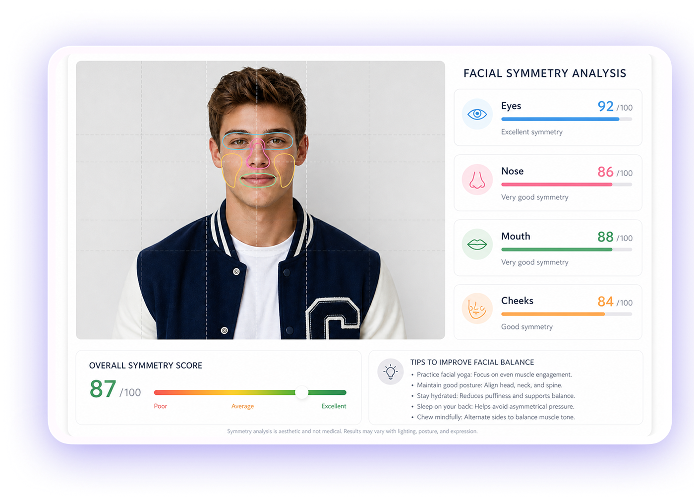 facial symmetry detection