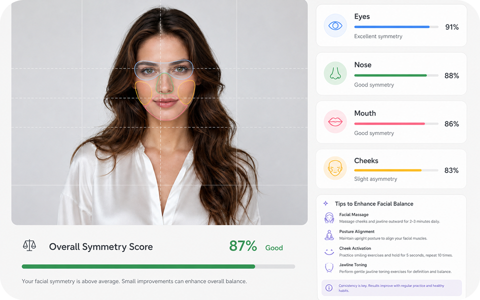 AI Face Symmetry Test