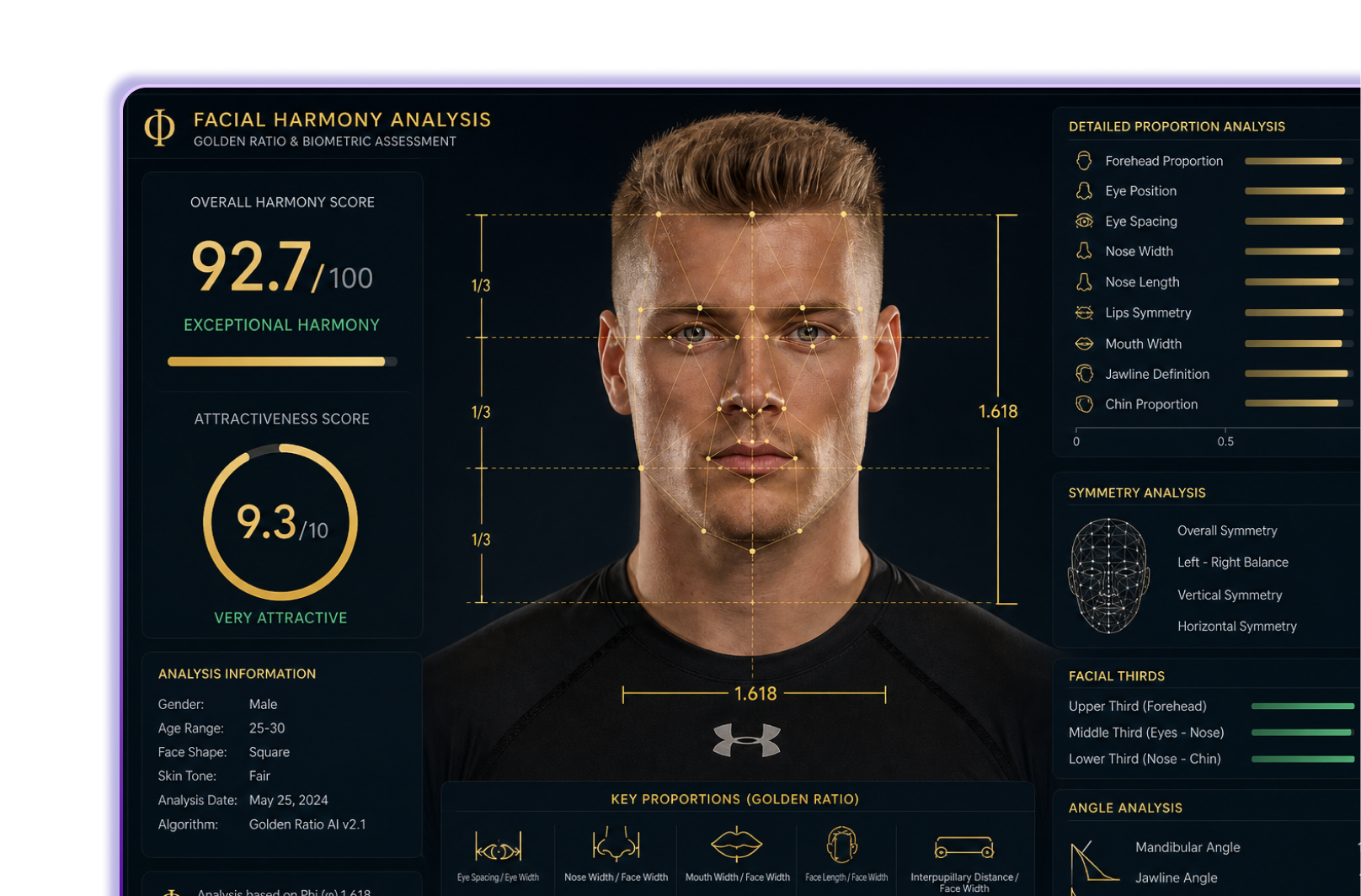 golden ratio face calculator bottom banner