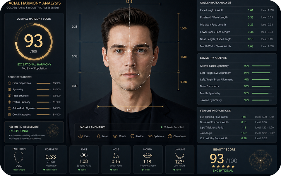 Golden Ratio Face Calculator
