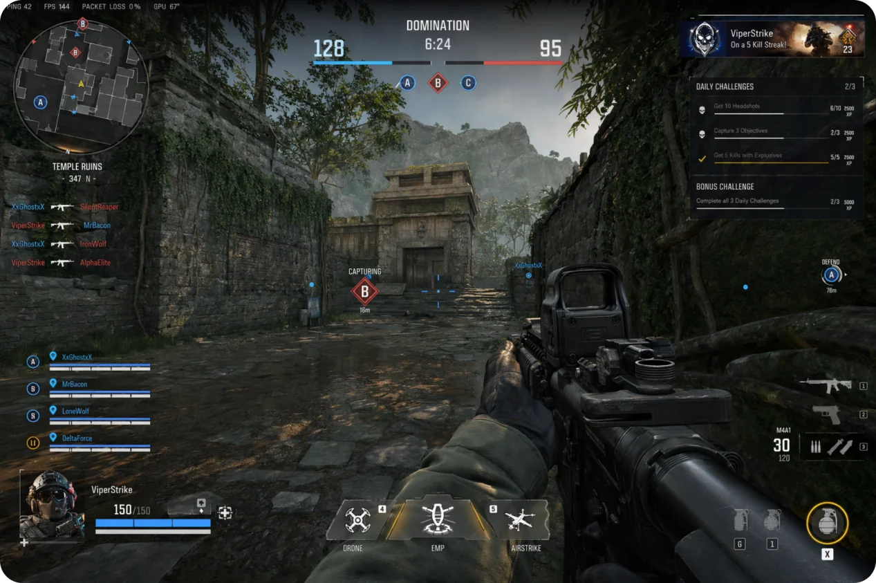 Al fps game interface
