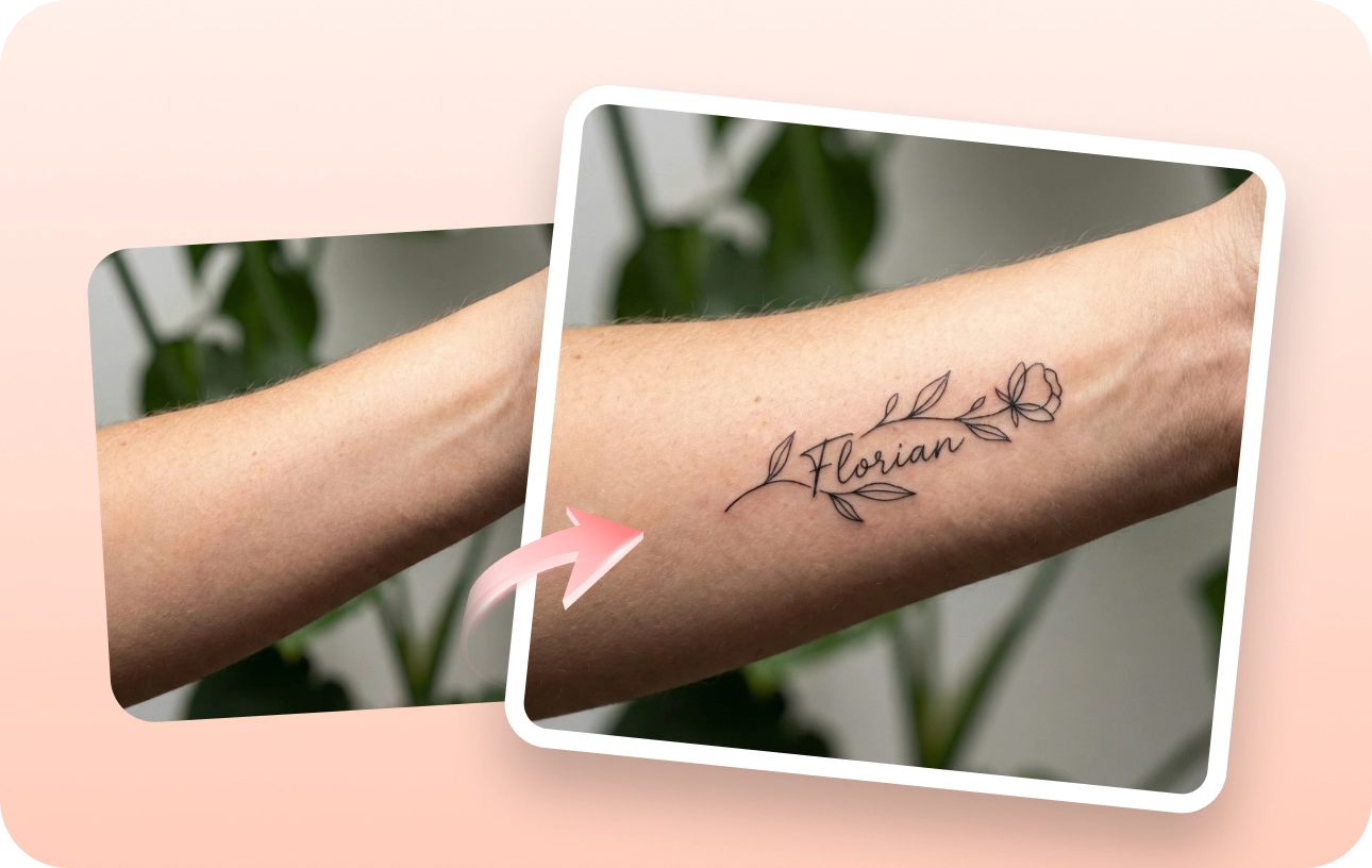 add flower name tattoo