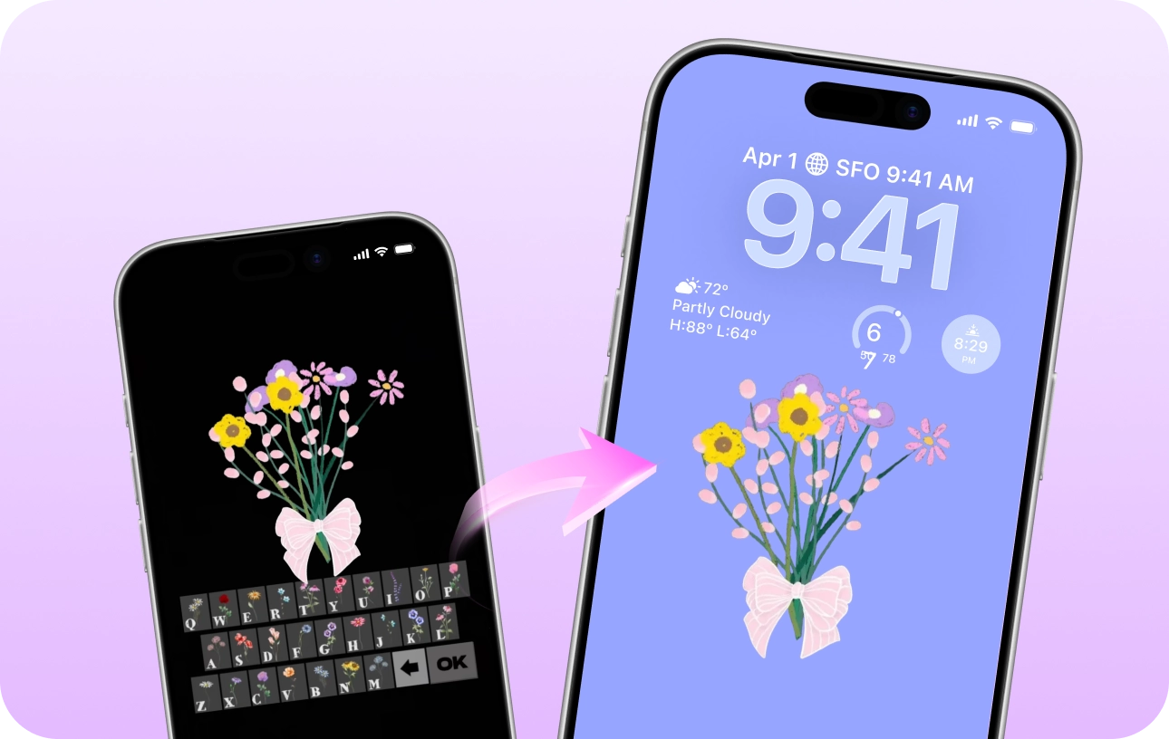 create tiktok flower name wallpaper