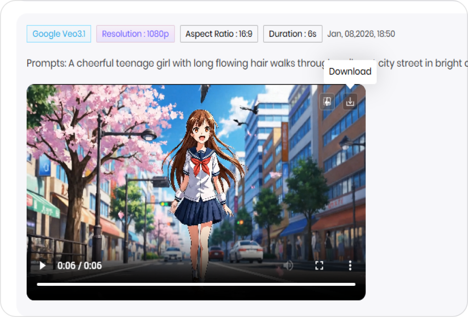 generate anime video