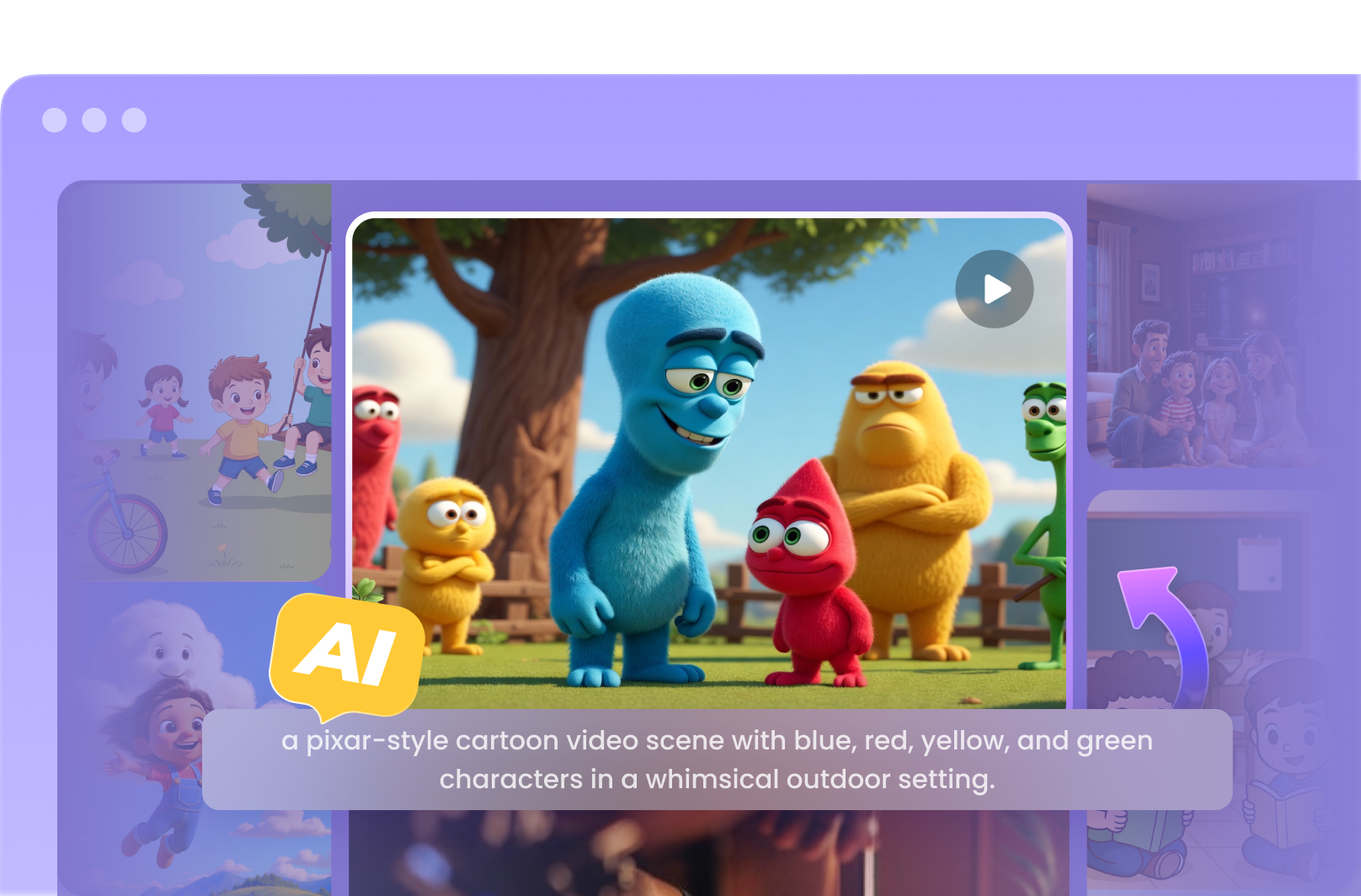 ai cartoon video generator bottom banner