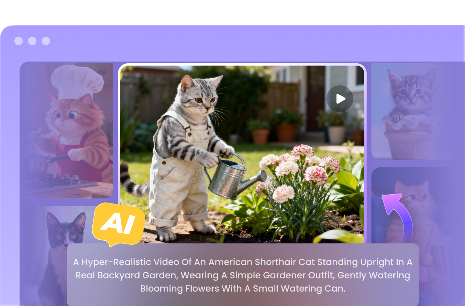 ai cat video generator bottom banner