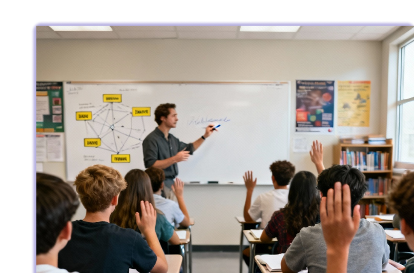 Education video generator bottom banner