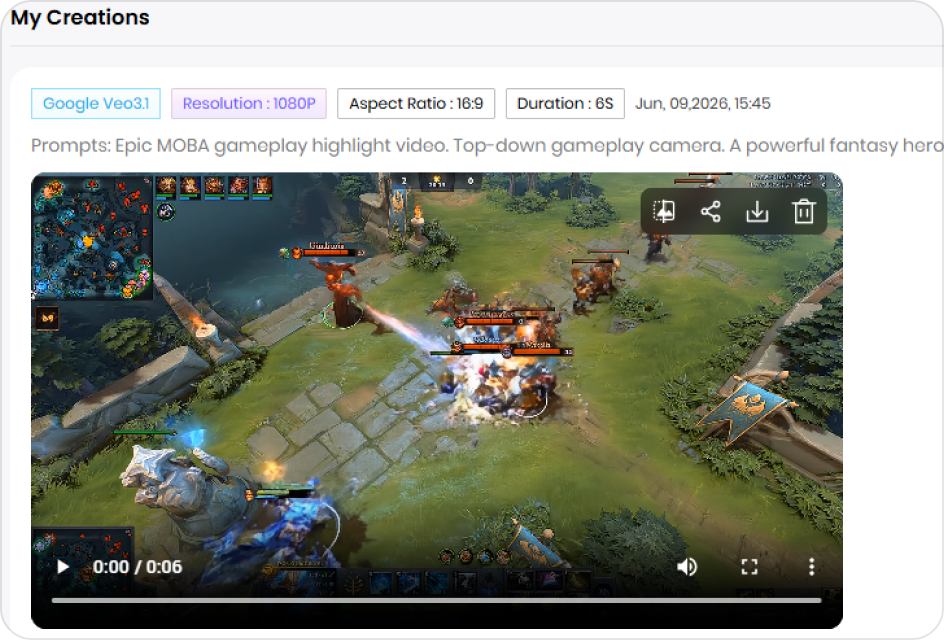 generate ai game video