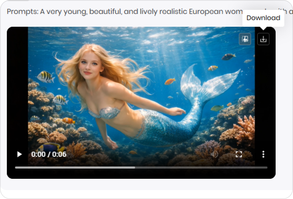 generate mermaid video