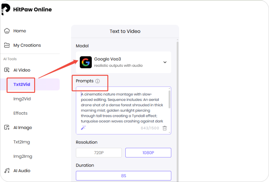 descrobe nature video scene