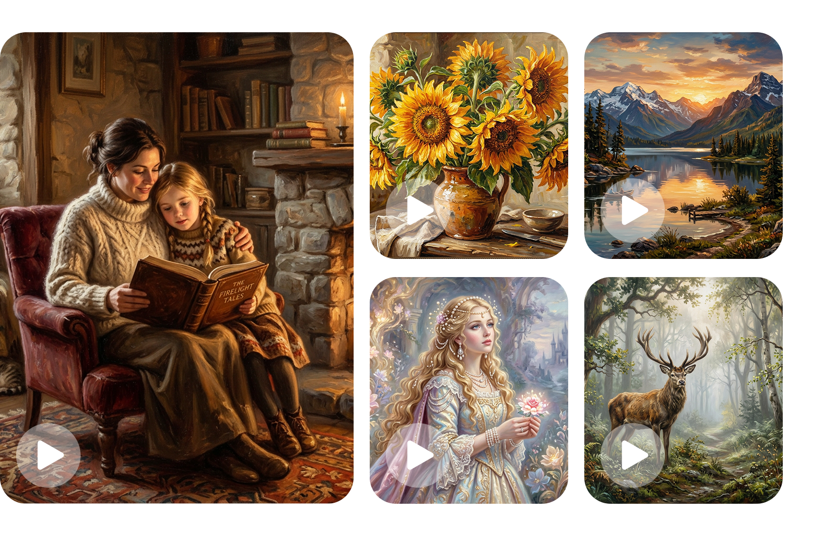 ai oil painting video generator bottom banner