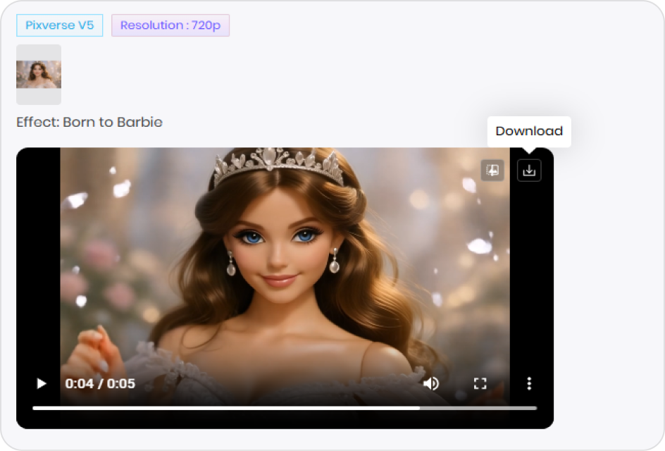 generate and export princess video