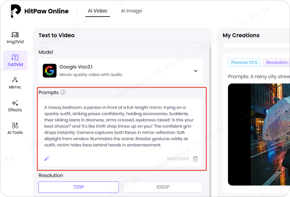 Enter a roast prompt or upload a photo to generate an AI roast video