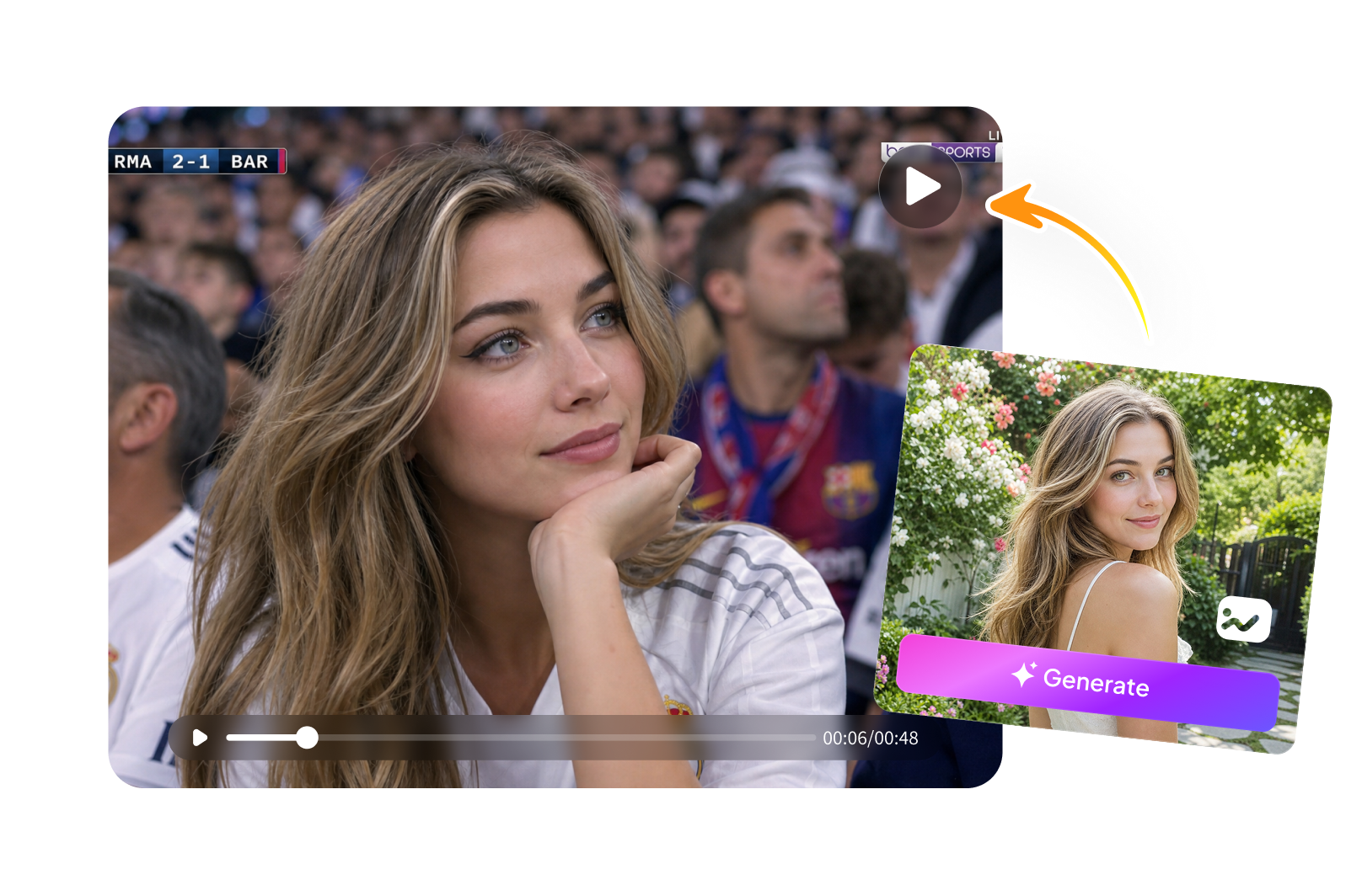 HitPaw ai sports broadcast video generator