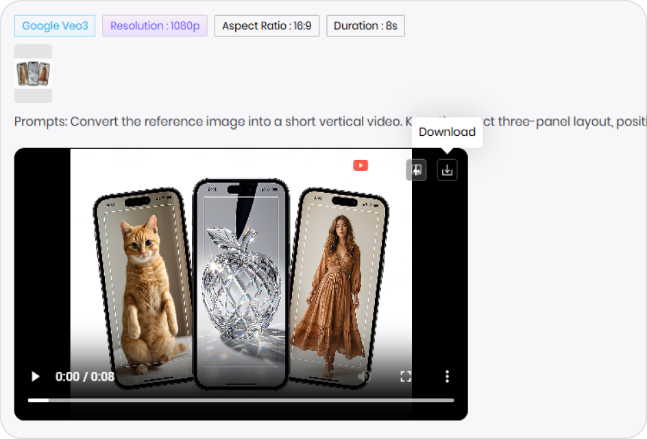 generate and export youtube shorts