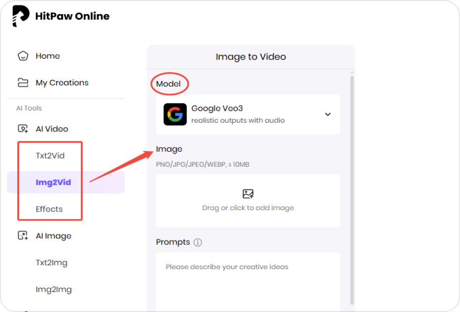 upload an original image