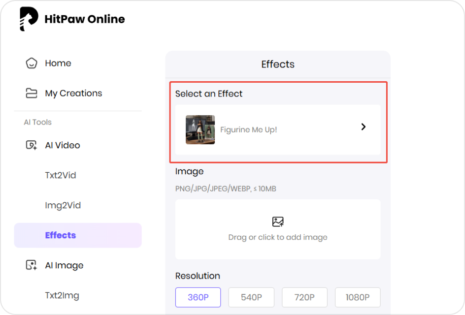 select ai action figure effect