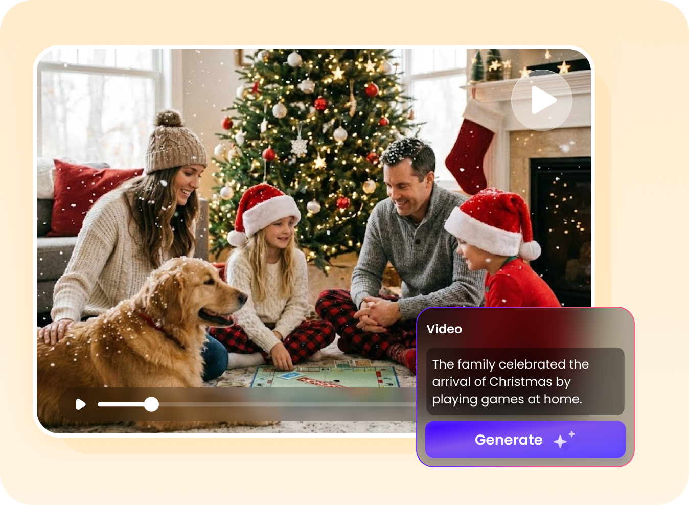 gerar vídeo de natal com ia com estilo