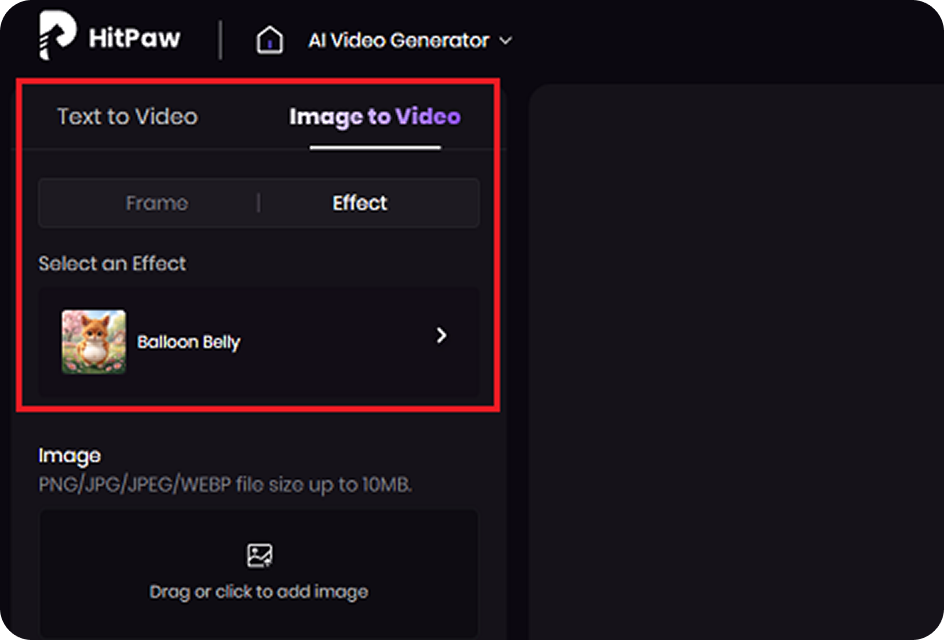 select ai inflate effect