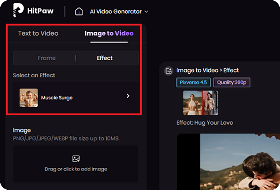 select ai muscle effect