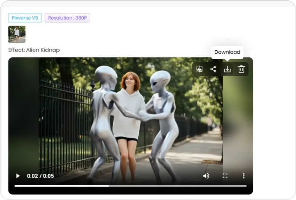 export generated alien abduted video