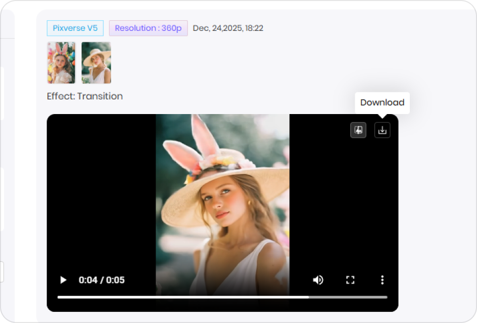 generate transition video
