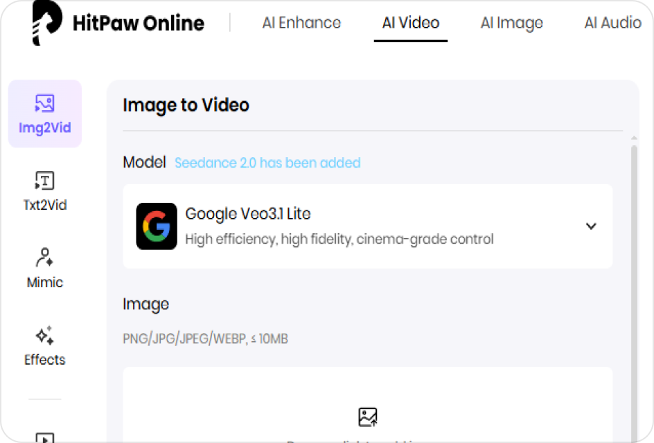 choose image to video