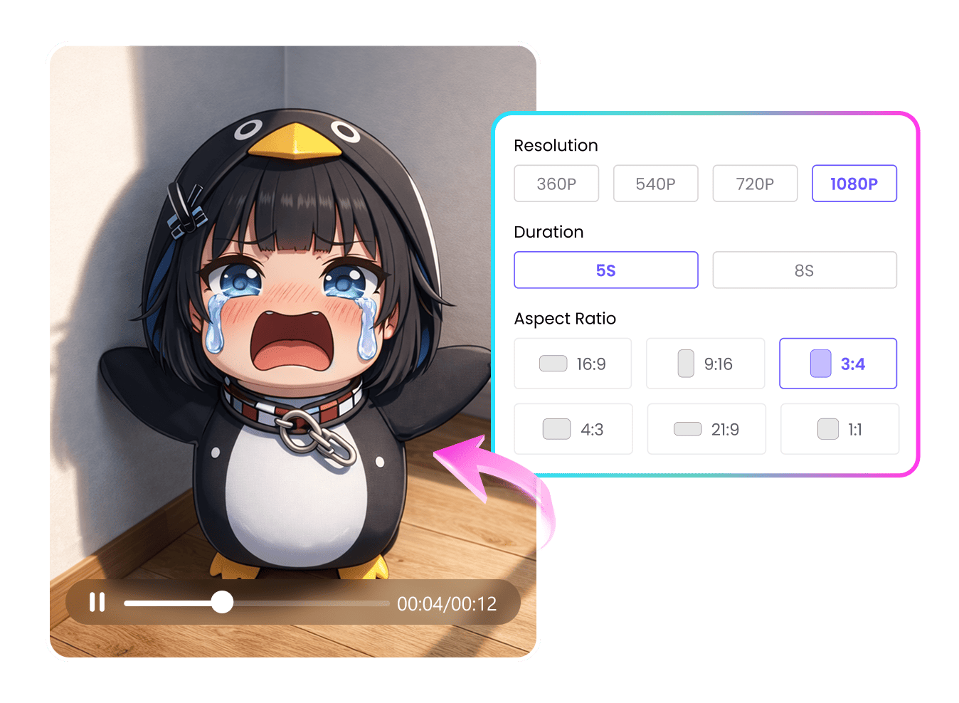 HitPaw online gugu gaga ai video generator