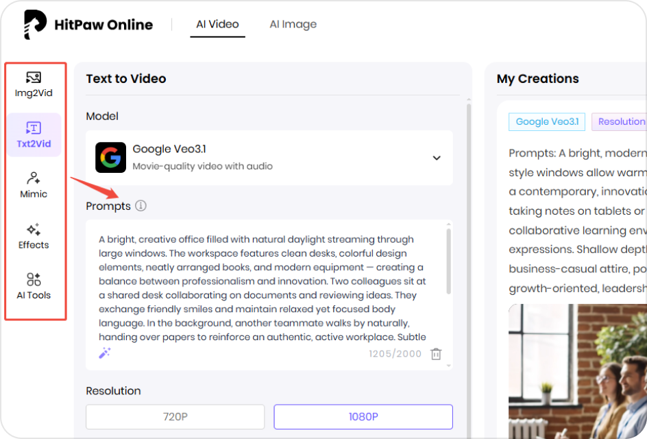 Upload content for LinkedIn video creation