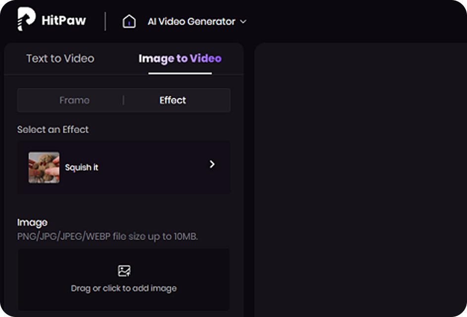 choose squish it video effect
