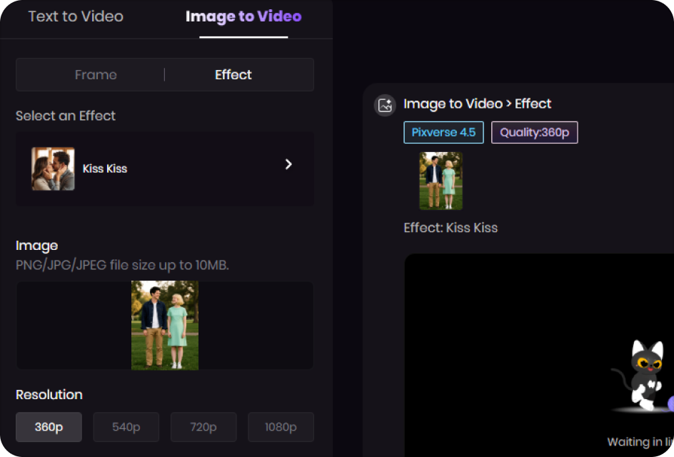customize the kiss video