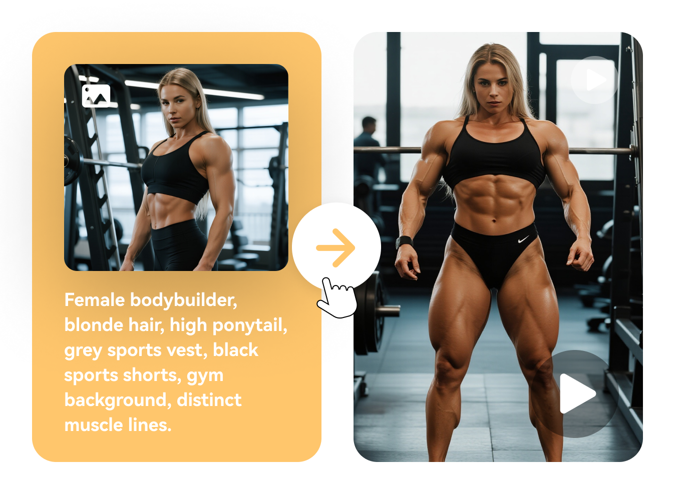 make muscle video from text prompt